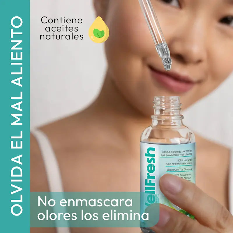 2 x 1 WellFresh Gotas Naturales para Eliminar el 😷 Mal Aliento
